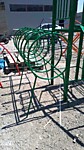 Детская лиана для детского сада или детской площадки.Габаритные размеры лианы длина 3000 мм, ширина 850 мм, высота 1500 мм, изготовлена из прутка металлического диаметром Ф 12 мм,окрашена порошковой краской цвет зеленый, или на выбор покупателя