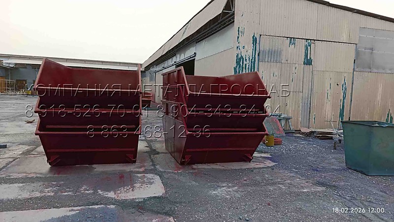 Бункер объёмом 8 м3 для мусора ТБО.